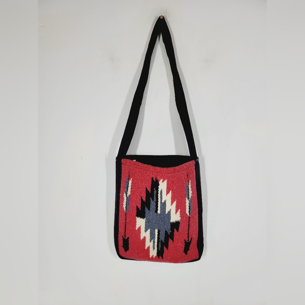 El Paso Saddleblanket Red and Black Southwestern Patterned Women's Bag
